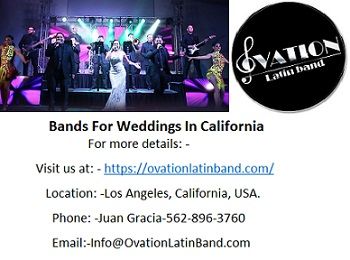 Latin Bands For Weddings In California by Ovation.